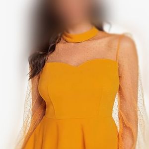 Yellow peplum shirt, office wear size 12